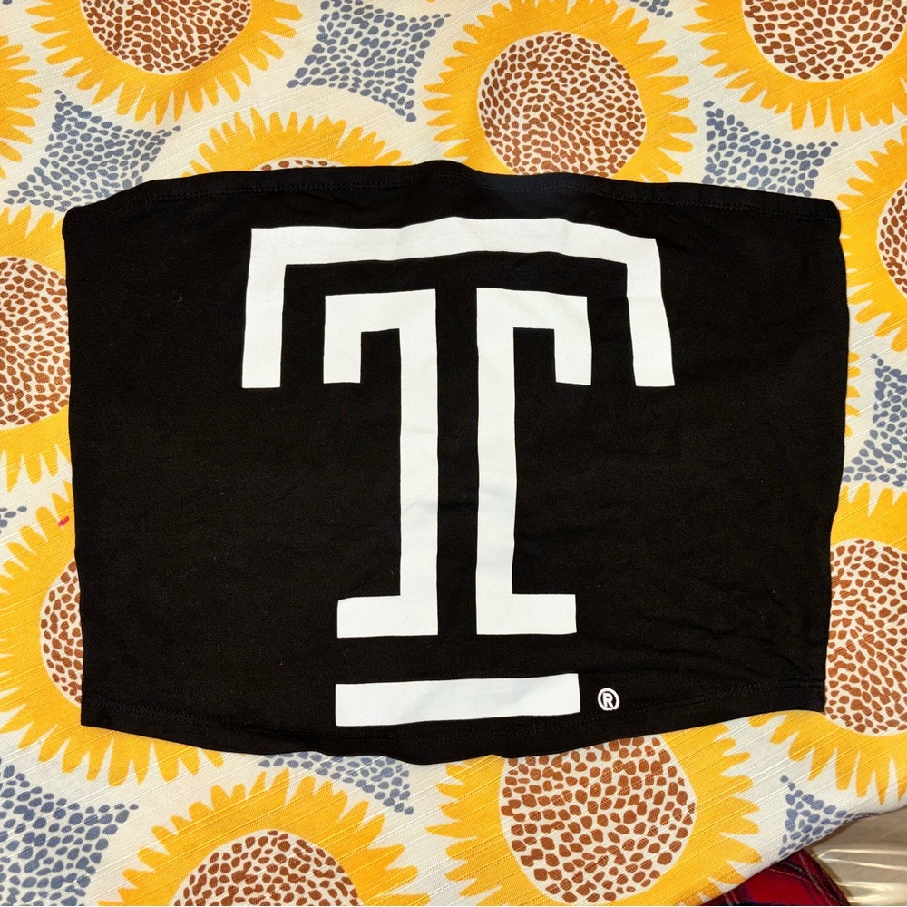 Temple university tube crop top